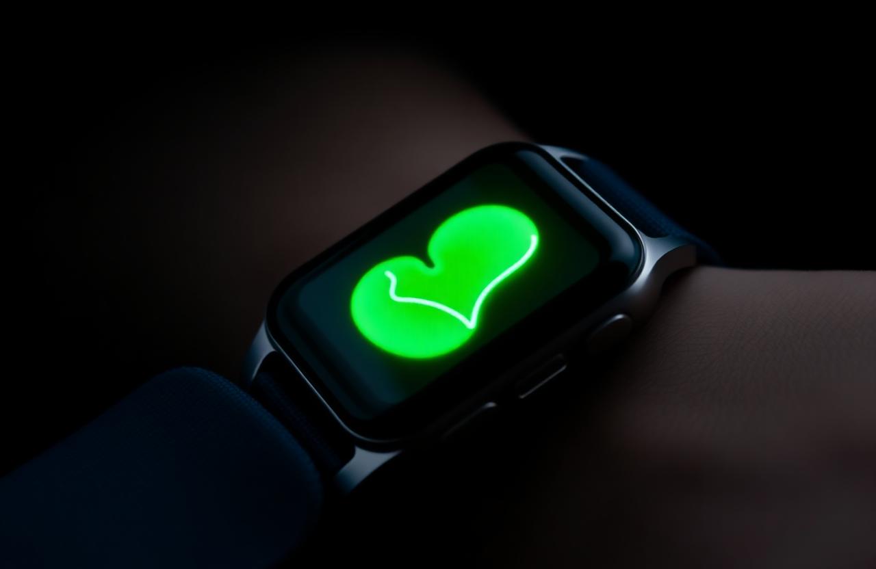 Herz P1 Smart Band heart-rate sensor glowing